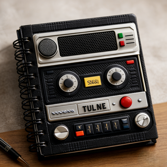 Retro Control Panel Spiral Notebook – Vintage Audio Design Journal