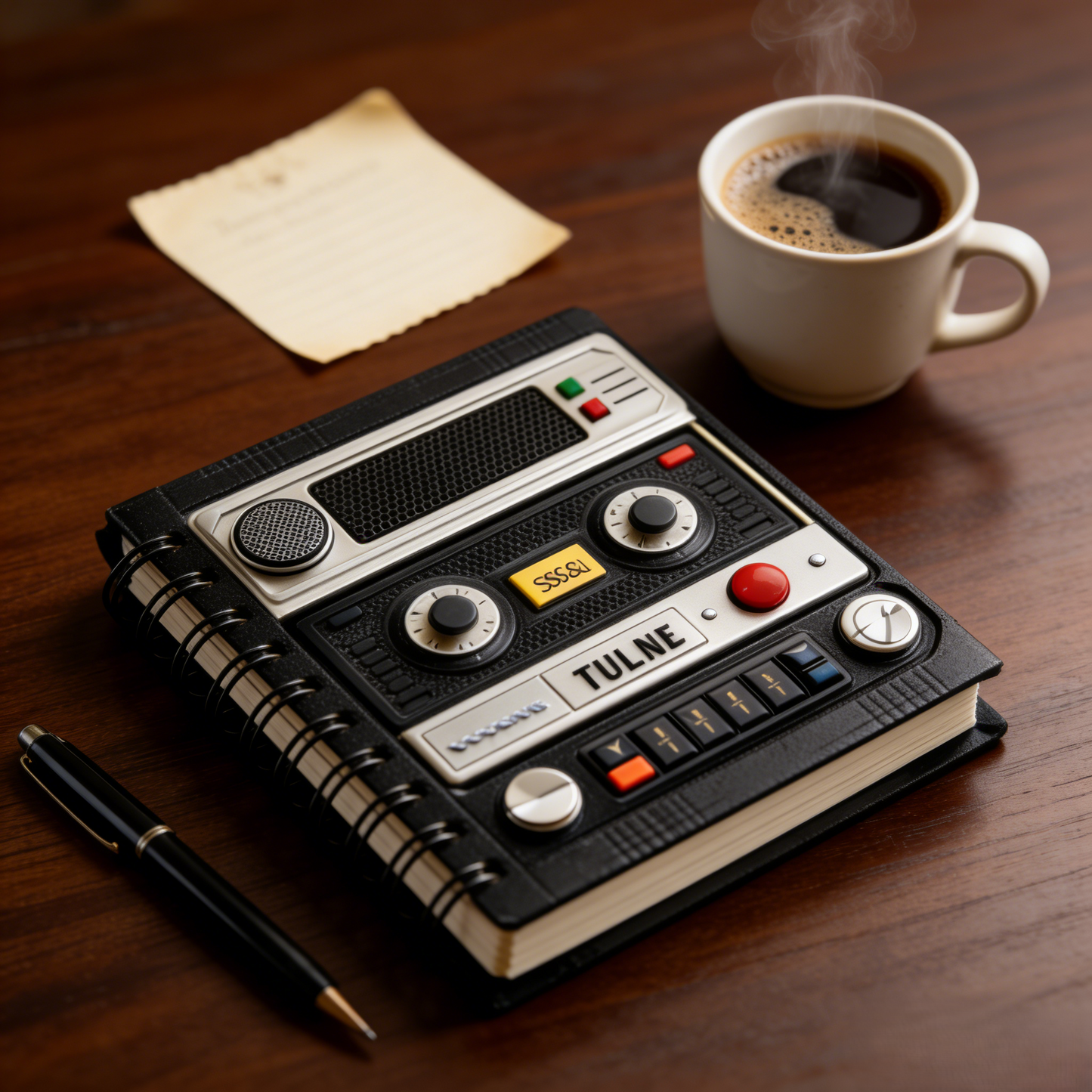 Retro Control Panel Spiral Notebook – Vintage Audio Design Journal