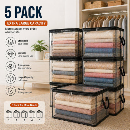 🎁💞LAST DAY 75% OFF ✨📦Sfrcord®Large Heavy-Duty Thick Plastic Clear Storage