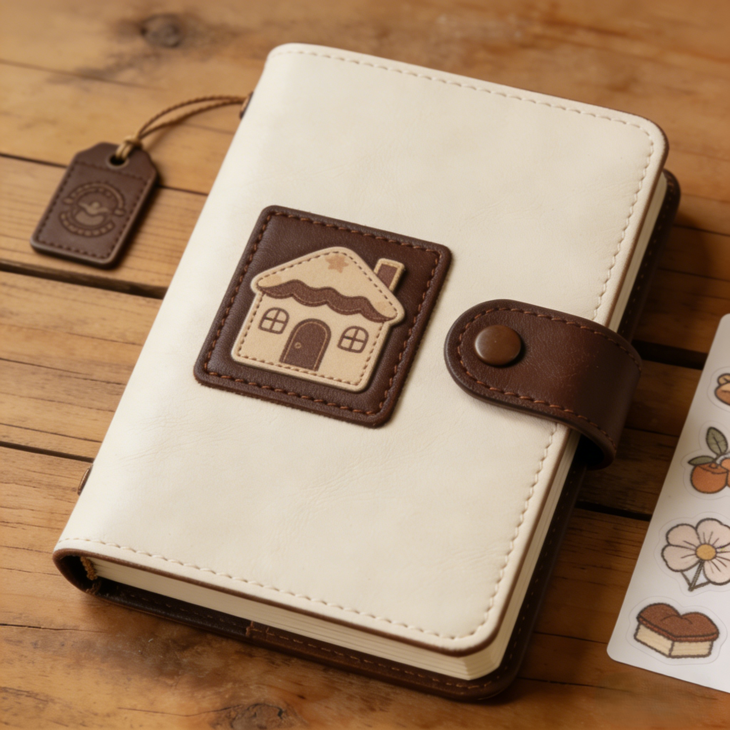 Cute Button-Closure A6 Journal