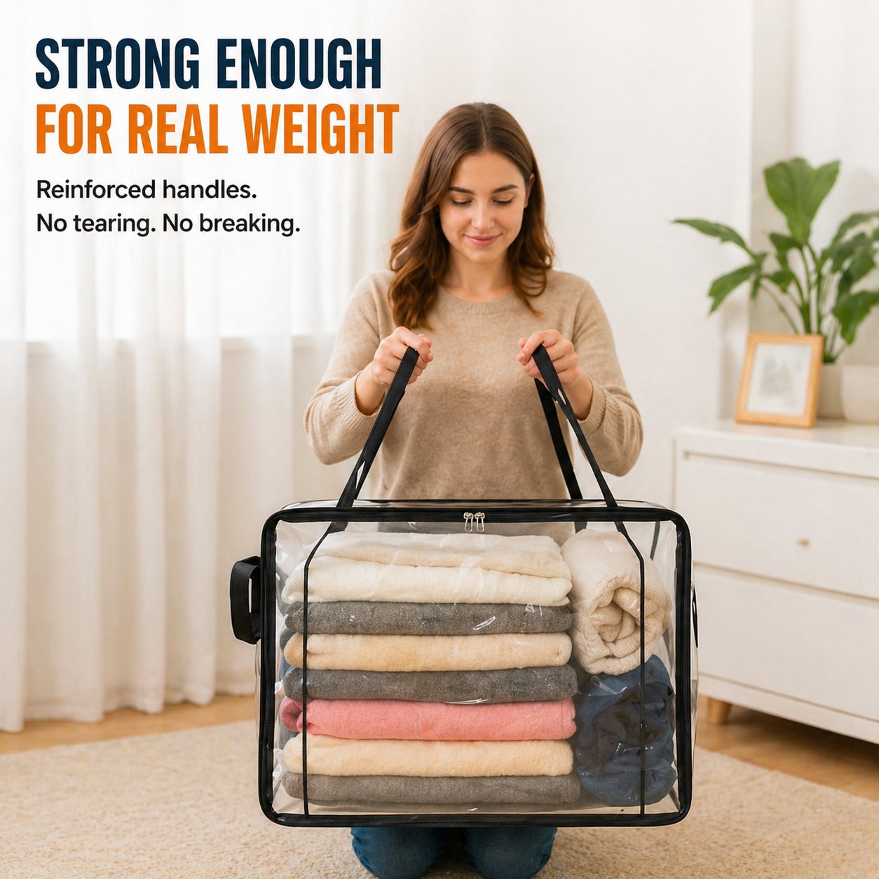 🎁💞LAST DAY 75% OFF ✨📦Sfrcord®Large Heavy-Duty Thick Plastic Clear Storage