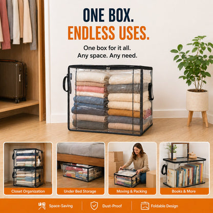 🎁💞LAST DAY 75% OFF ✨📦Sfrcord®Large Heavy-Duty Thick Plastic Clear Storage