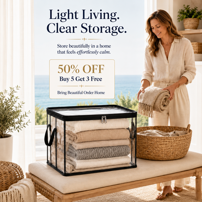 🎁💞LAST DAY 75% OFF ✨📦Sfrcord®Large Heavy-Duty Thick Plastic Clear Storage