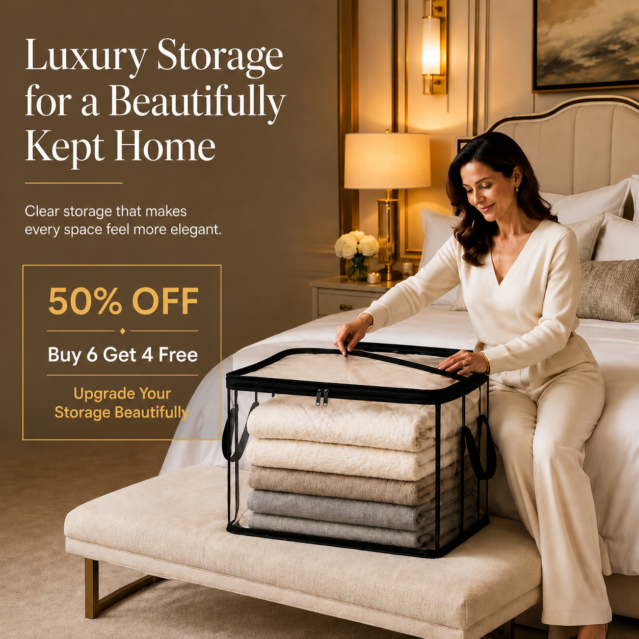 🎁💞LAST DAY 75% OFF ✨📦Sfrcord®Large Heavy-Duty Thick Plastic Clear Storage