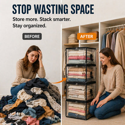 🎁💞LAST DAY 75% OFF ✨📦Sfrcord®Large Heavy-Duty Thick Plastic Clear Storage