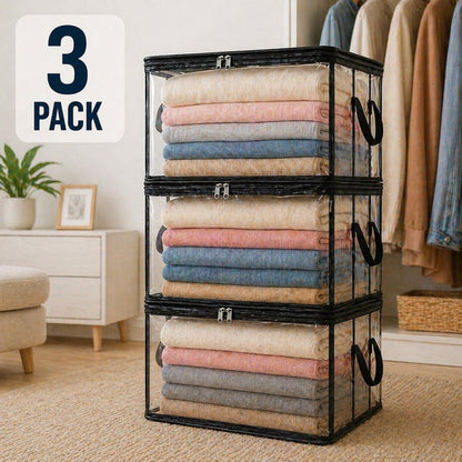 🎁💞LAST DAY 75% OFF ✨📦Sfrcord®Large Heavy-Duty Thick Plastic Clear Storage
