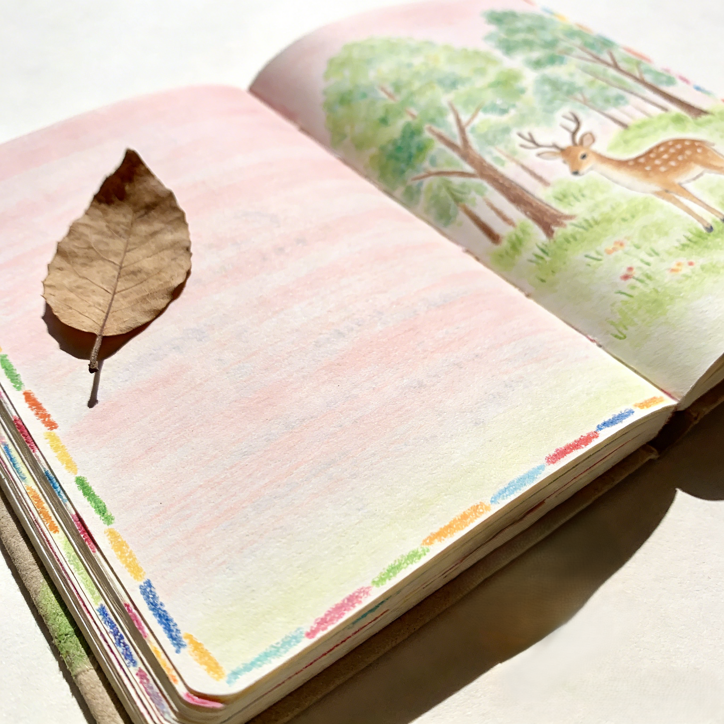 Blank Journal with Soft Color Pages for Creative Use