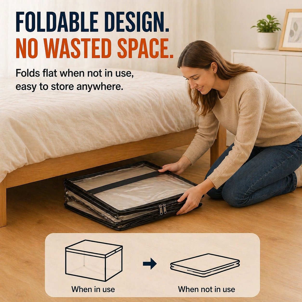🎁💞LAST DAY 75% OFF ✨📦Sfrcord®Large Heavy-Duty Thick Plastic Clear Storage