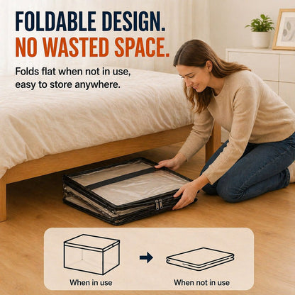 🎁💞LAST DAY 75% OFF ✨📦Sfrcord®Large Heavy-Duty Thick Plastic Clear Storage